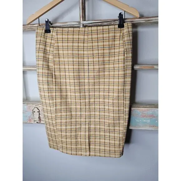Liverpool LA Plaid Pencil Skirt with Slendering Waistband Ladies size 4P - Picture 5 of 8